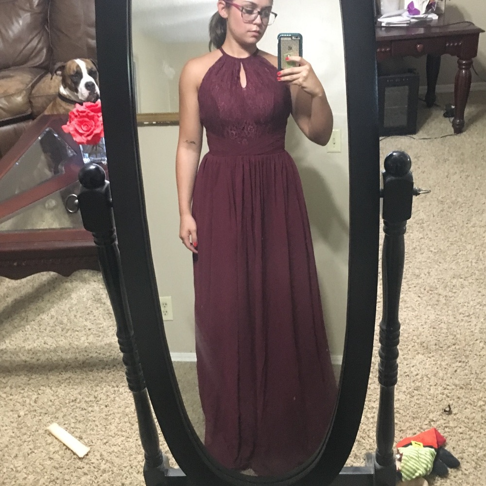 Burgundy bridal dress. Size 4
